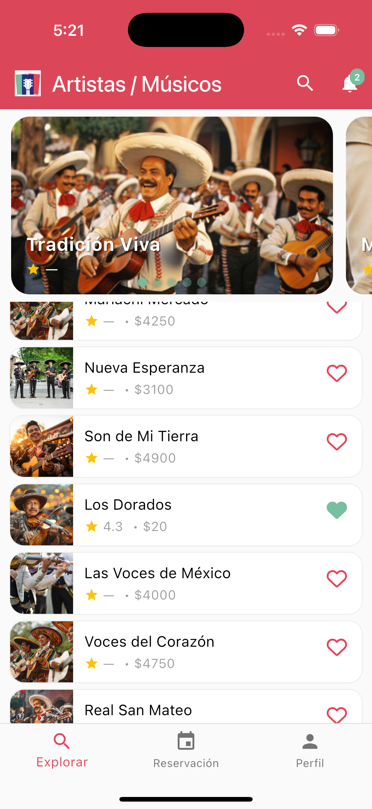 Explorar capturas de pantalla de bandas